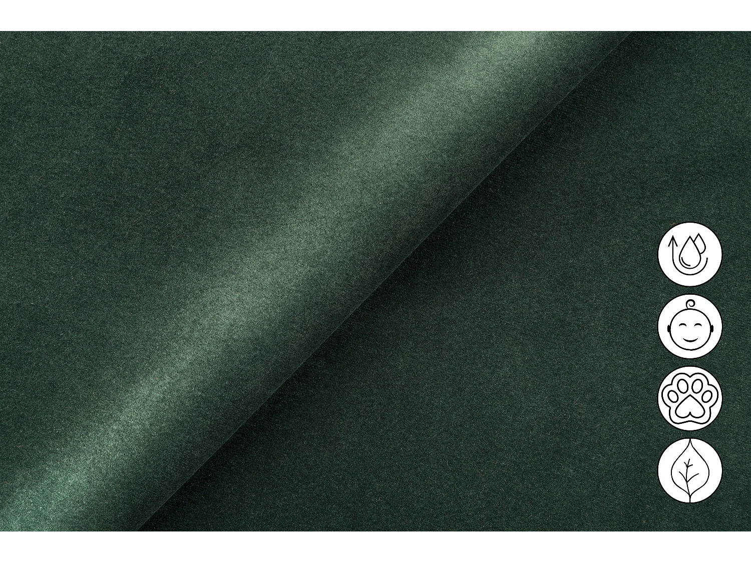Sofa Relax 2-Sitzer FIERO, Grüner Veloursstoff