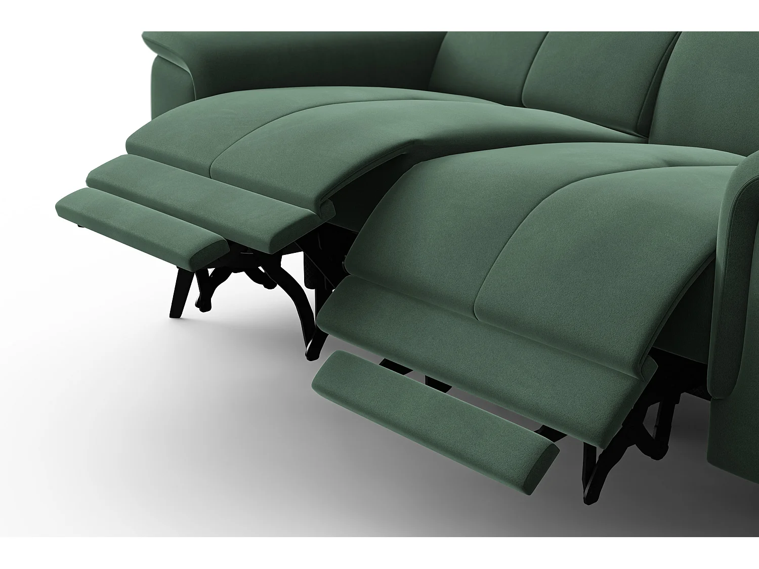 Sofa Relax 2-Sitzer FIERO, Grüner Veloursstoff