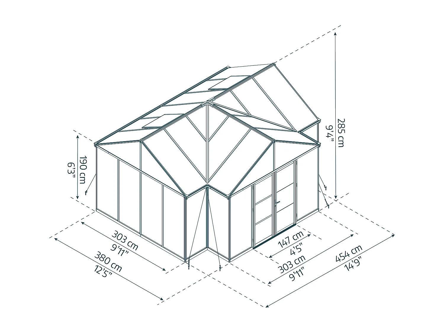 Canopia Serre de jardin Triomphe 11,5m² Noir
