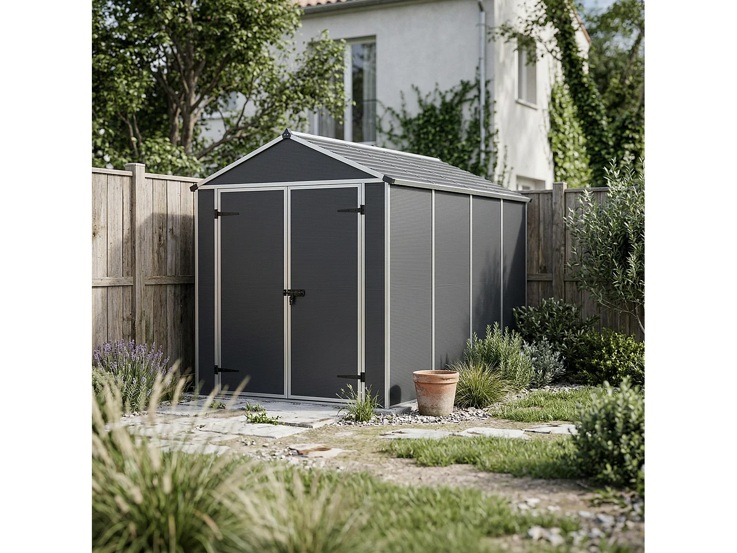 Canopia opslag Rubicon 6X10 Donker Grijs-Nkele doos