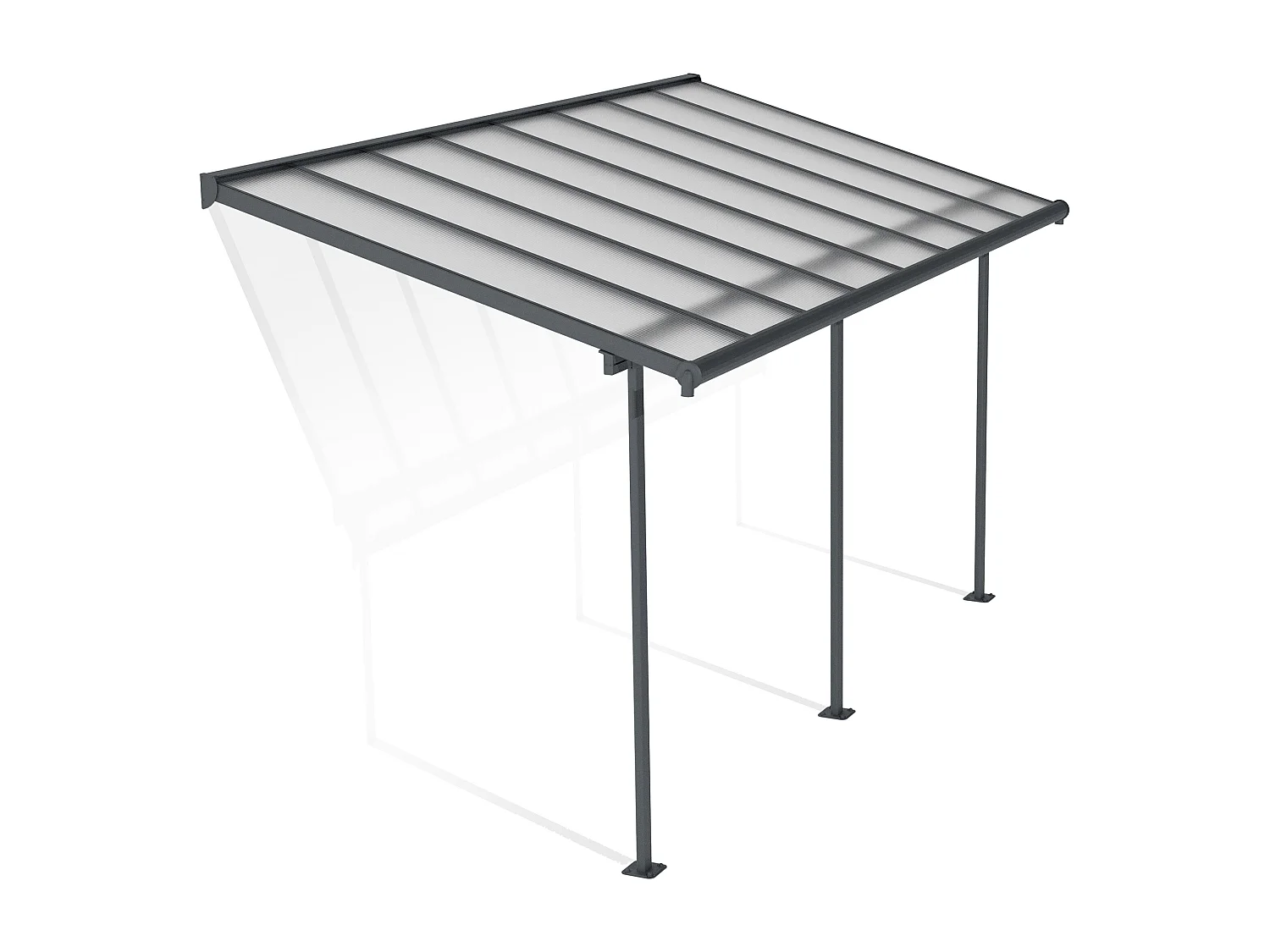 Canopia Sierra Aluminium Terrasoverkapping  2.2X4.5 m  Donkergrijs