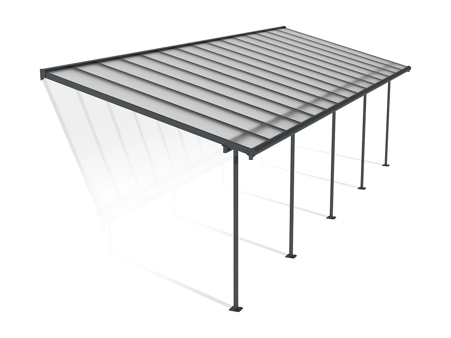 Canopia Sierra Aluminium Terrasoverkapping  3X9.2 m  Donkergrijs