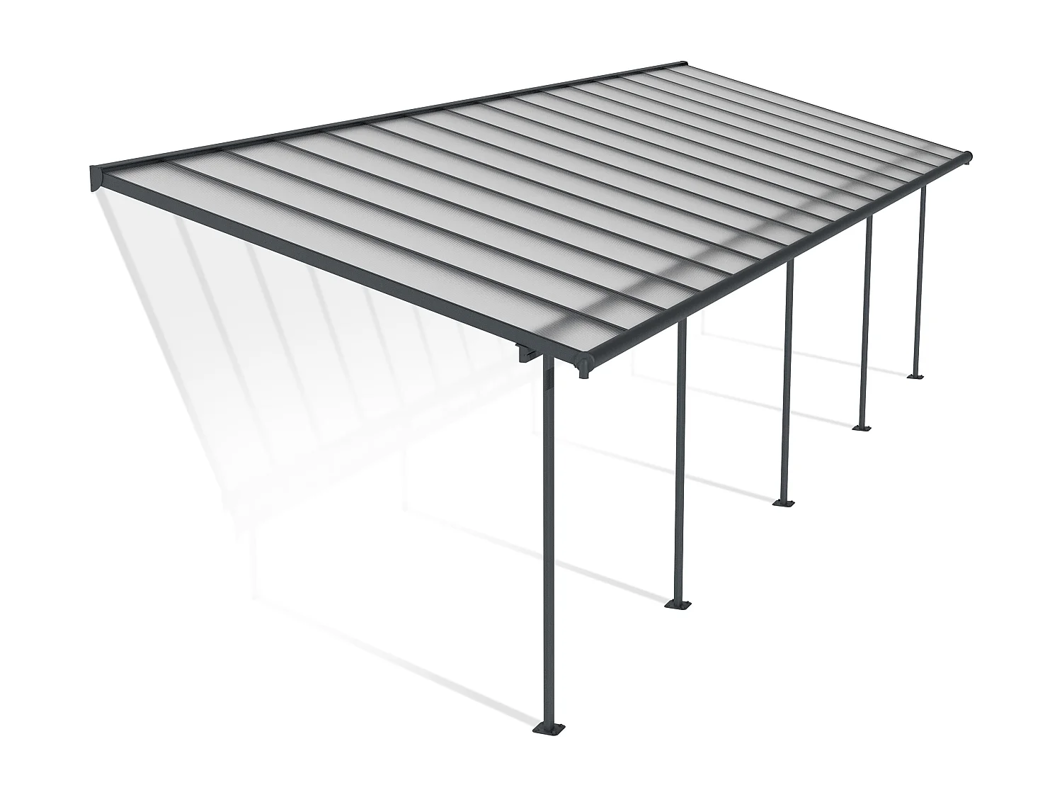 Canopia Sierra Aluminium Terrasoverkapping  3X9.7 m  Donkergrijs