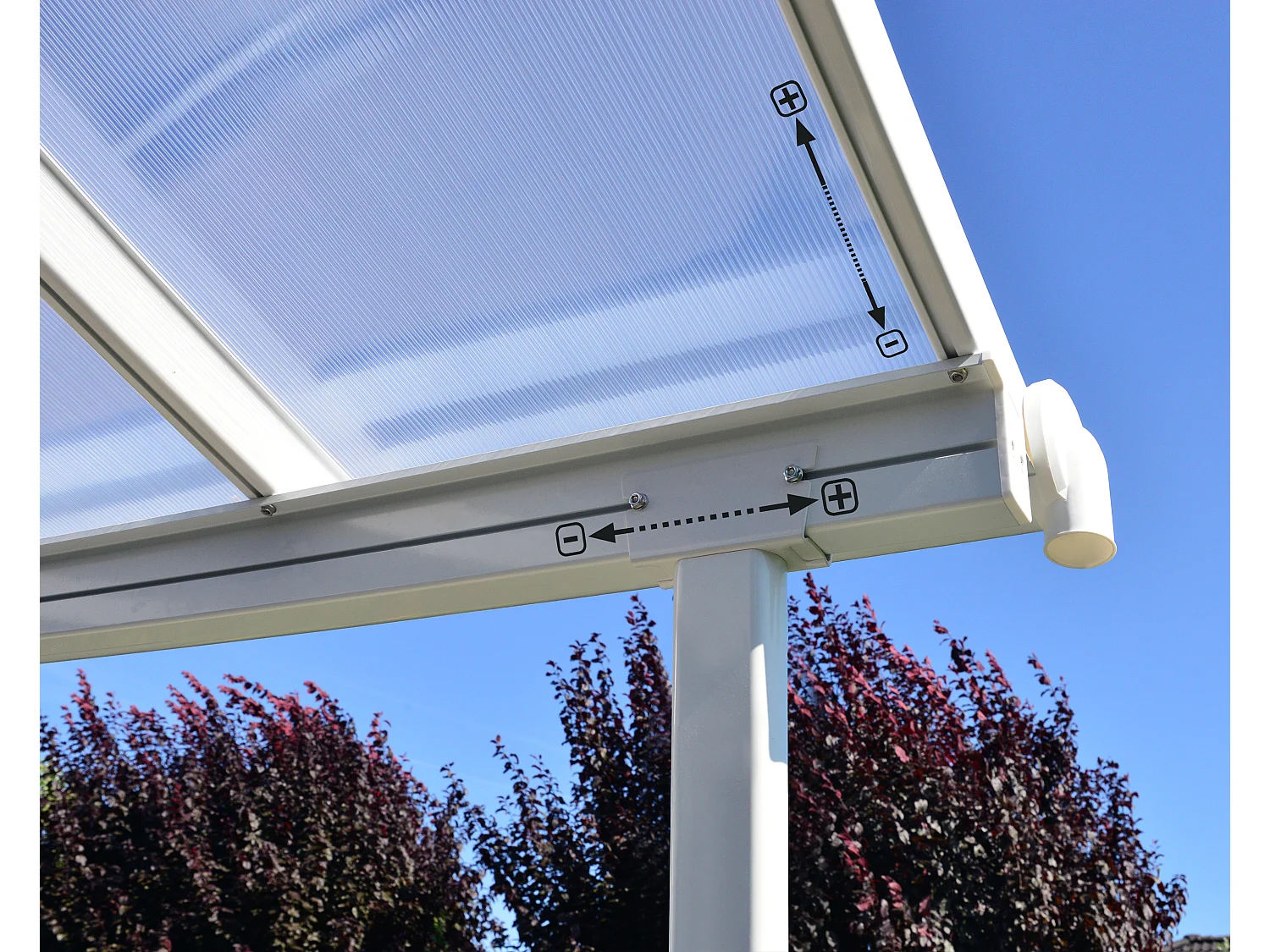 Canopia Sierra Aluminium Terrasoverkapping  2.2X6.7 m  Wit