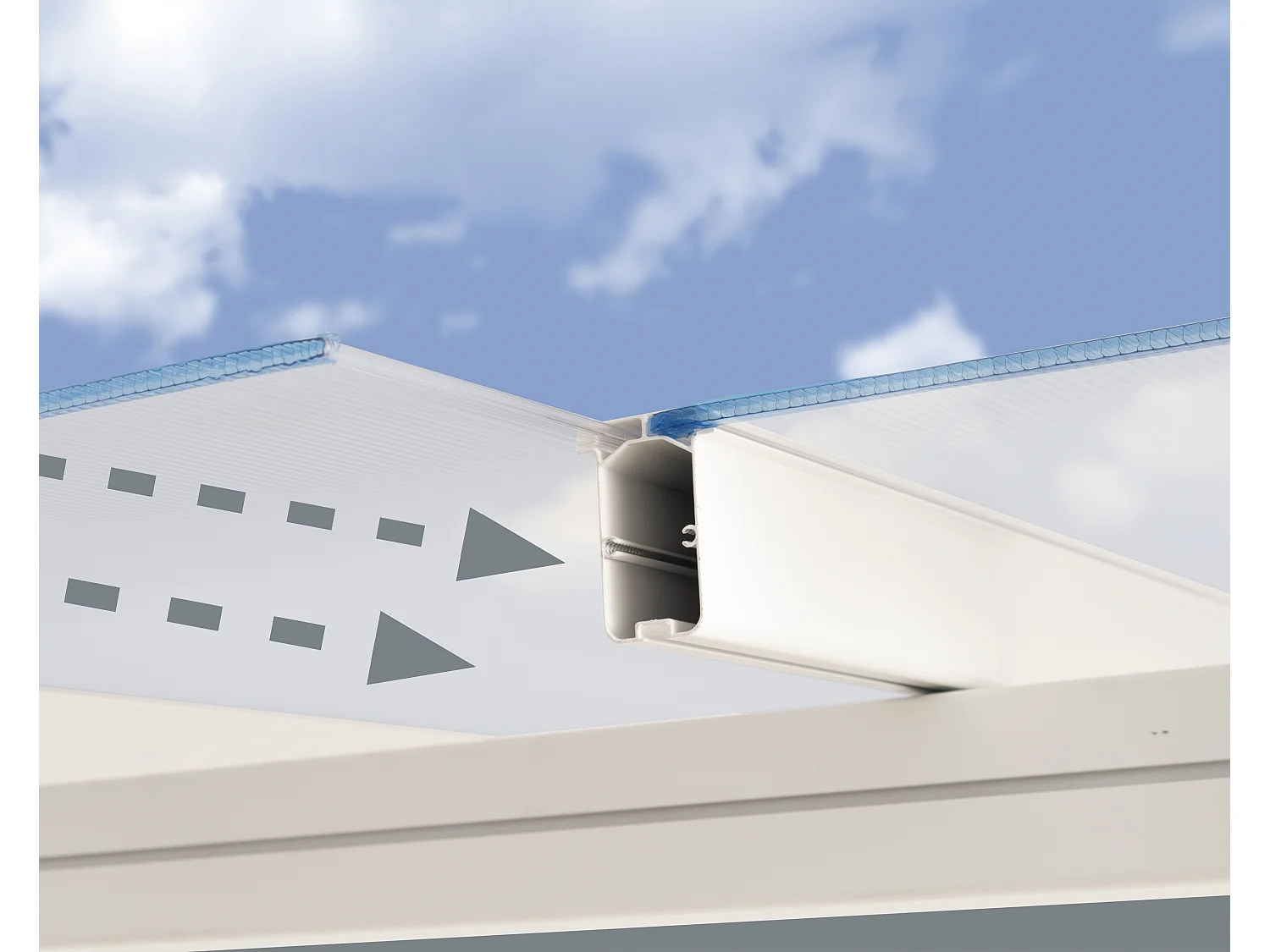 Canopia Sierra Aluminium Terrasoverkapping  2.2X6.7 m  Wit