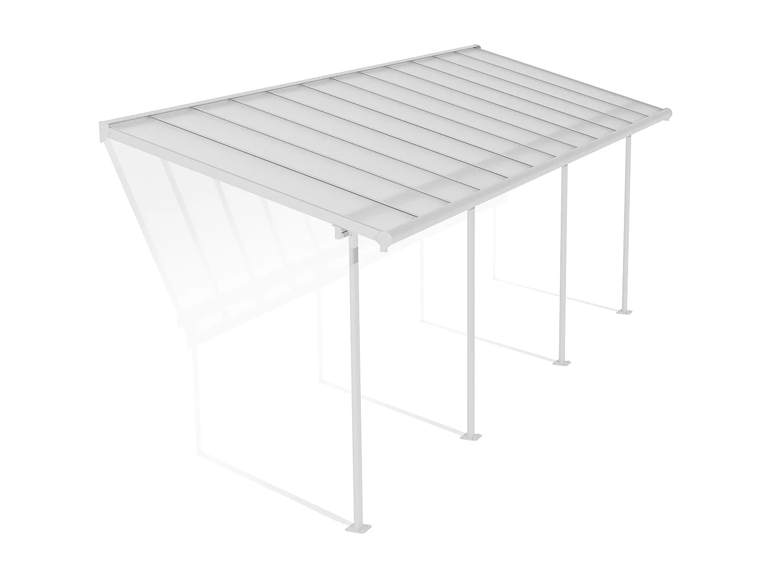 Canopia Sierra Aluminium Terrasoverkapping  2.2X6.7 m  Wit