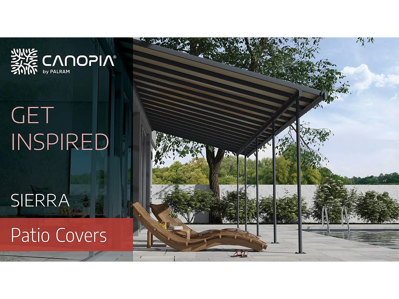 Canopia Sierra Aluminium Terrasoverkapping   3X6.2 m  Donkergrijs