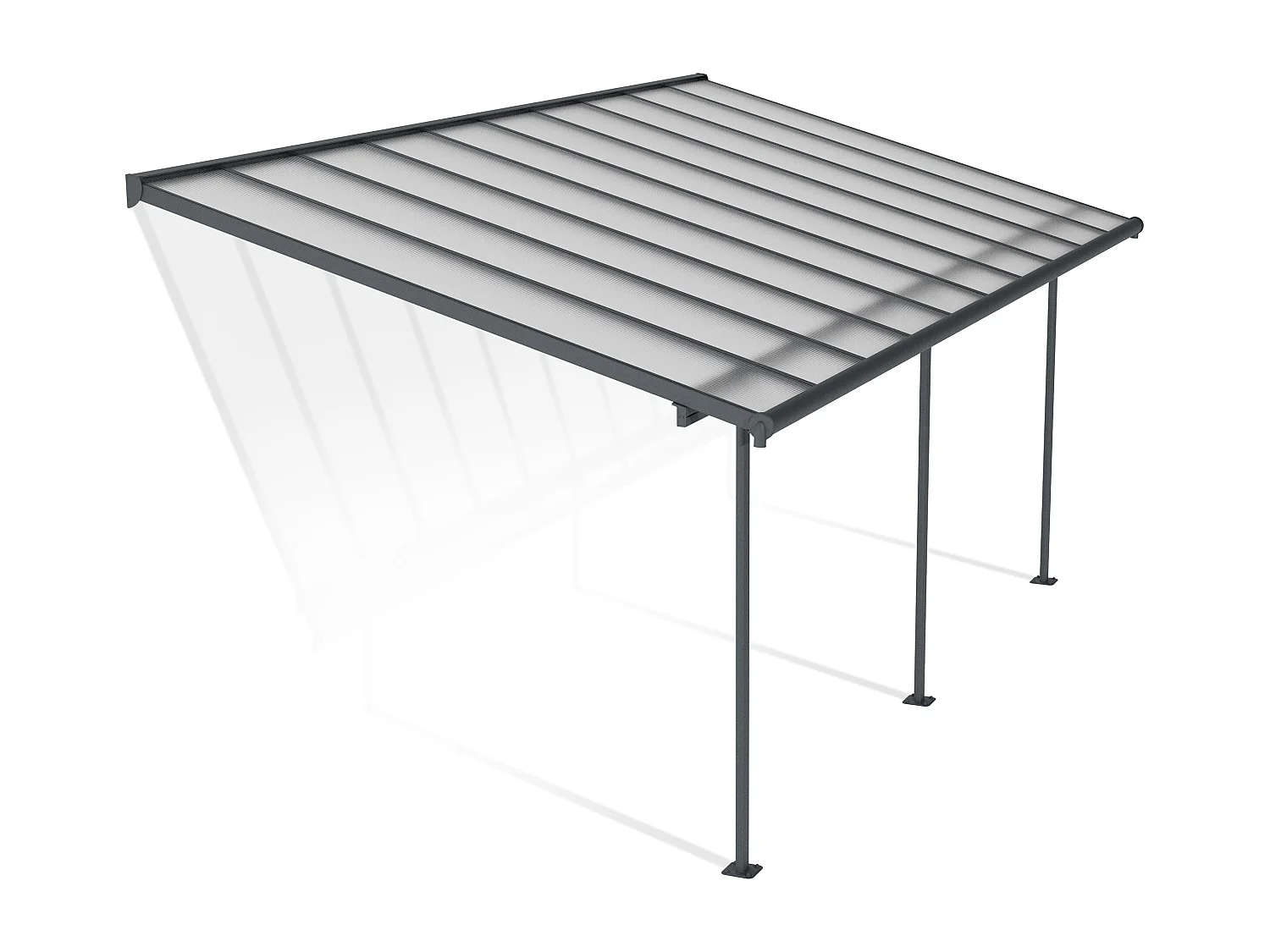 Canopia Sierra Aluminium Terrasoverkapping   3X6.2 m  Donkergrijs