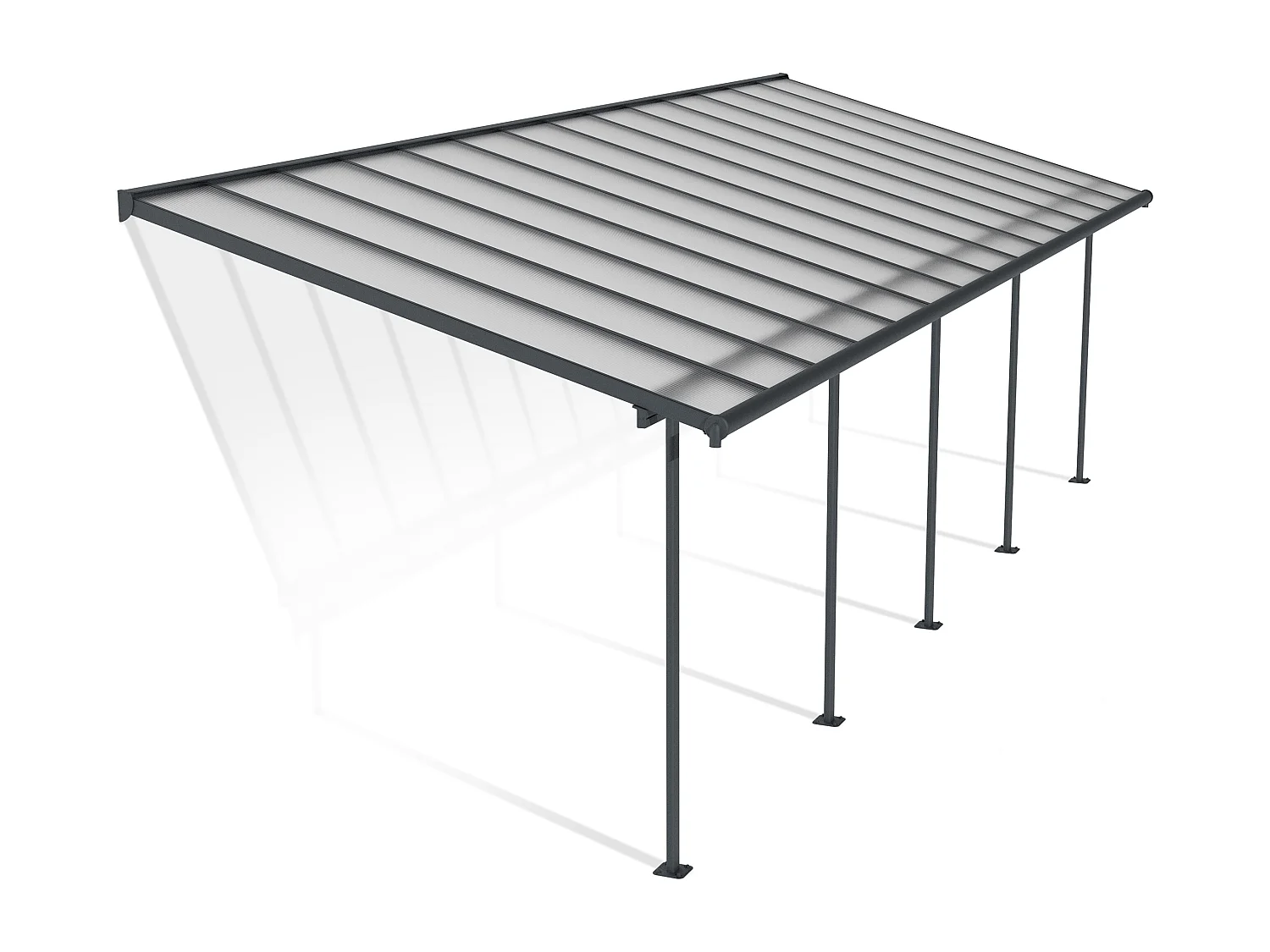 Canopia Sierra Aluminium Terrasoverkapping  3X8.6 m   Donkergrijs
