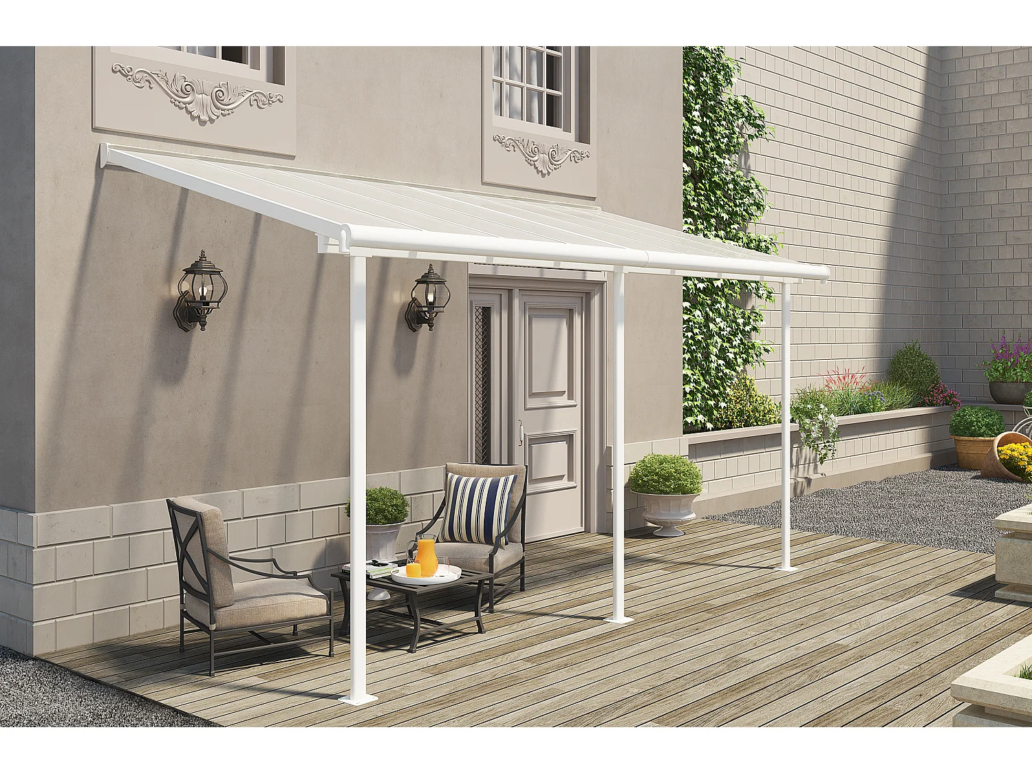 Canopia Sierra Aluminium Terrasoverkapping  2.2X4.5 m  Wit