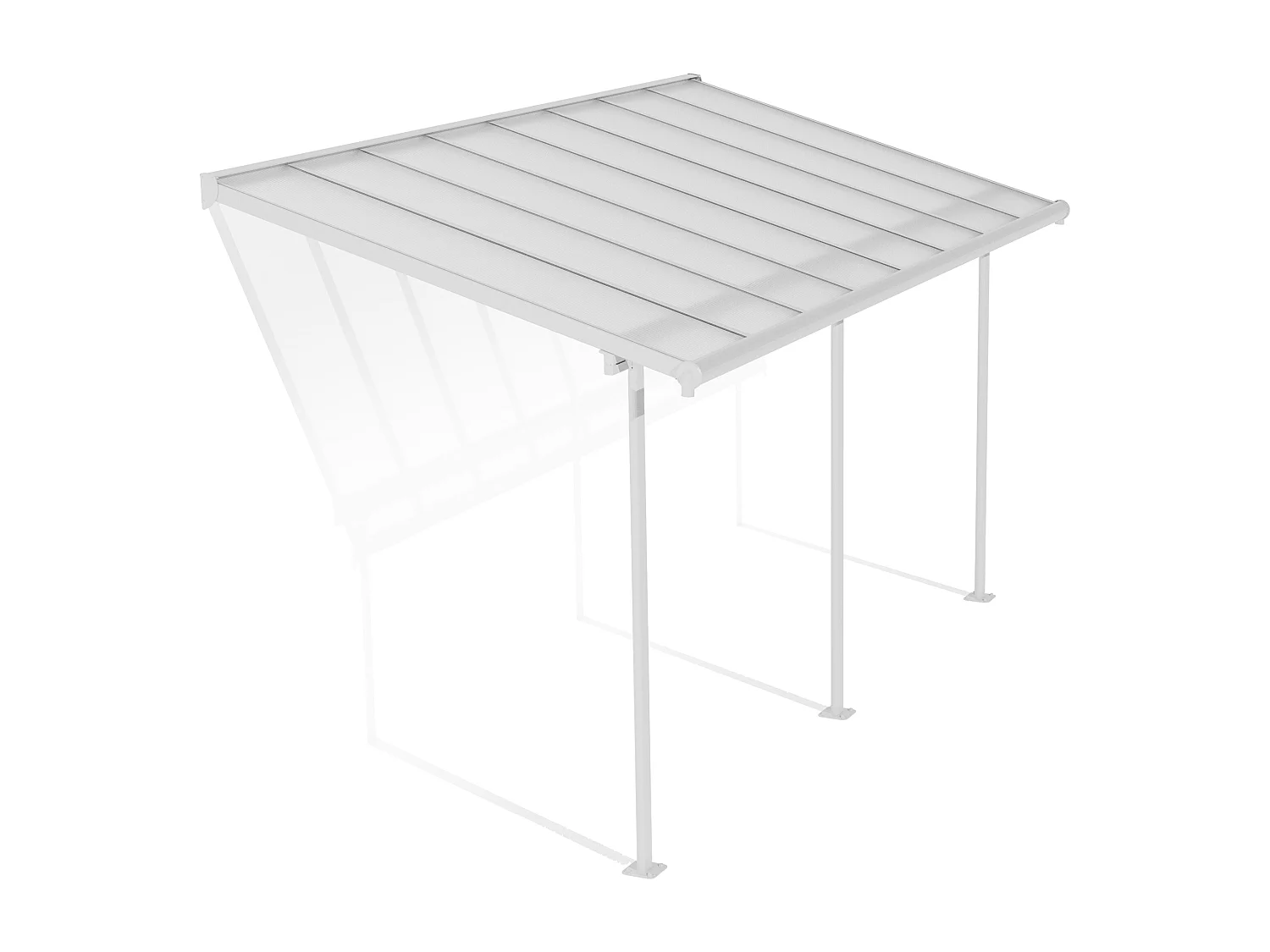 Canopia Sierra Aluminium Terrasoverkapping  2.2X4.5 m  Wit