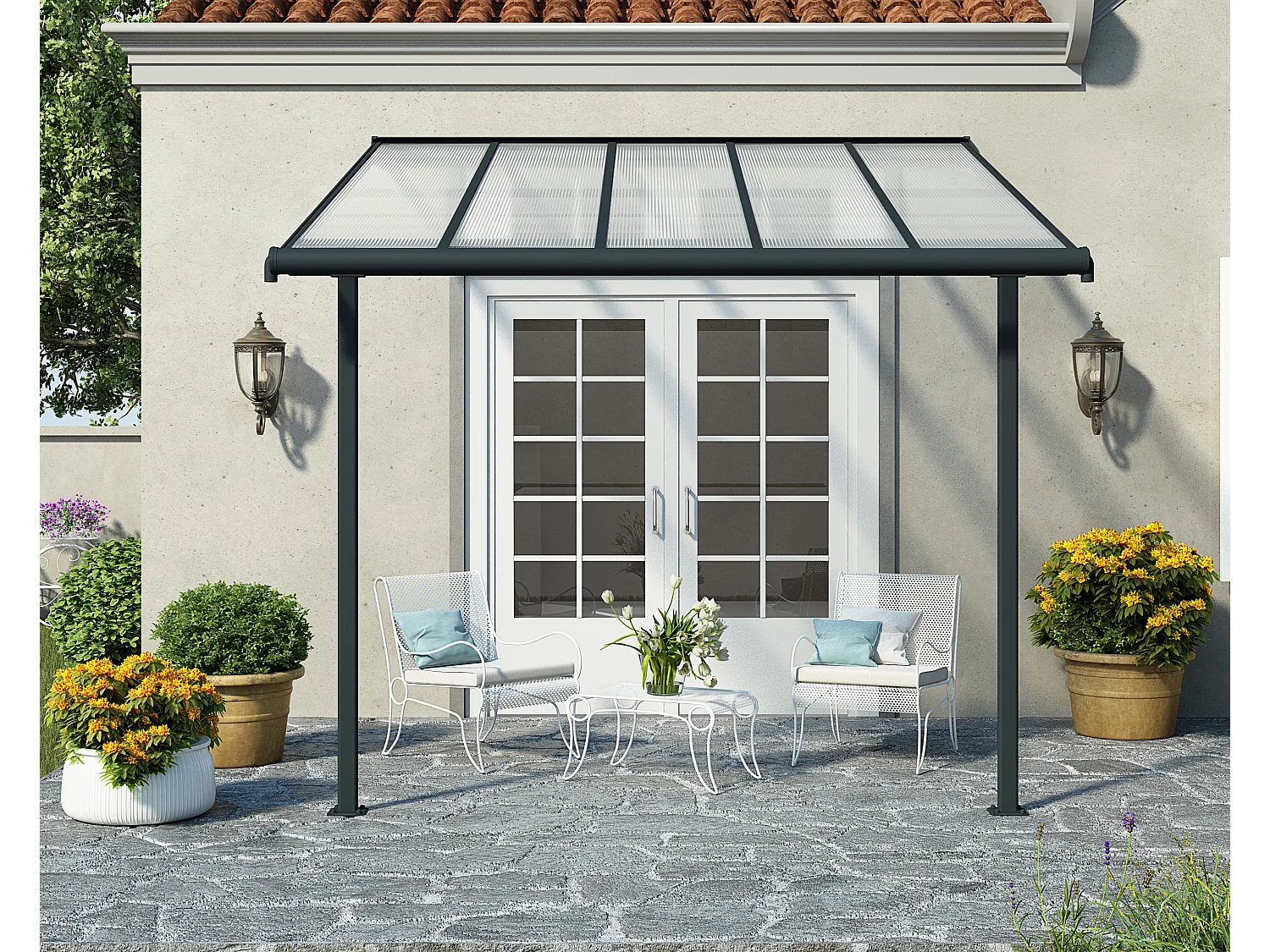 Canopia Sierra Aluminium Terrasoverkapping   3X3 m  Donkergrijs