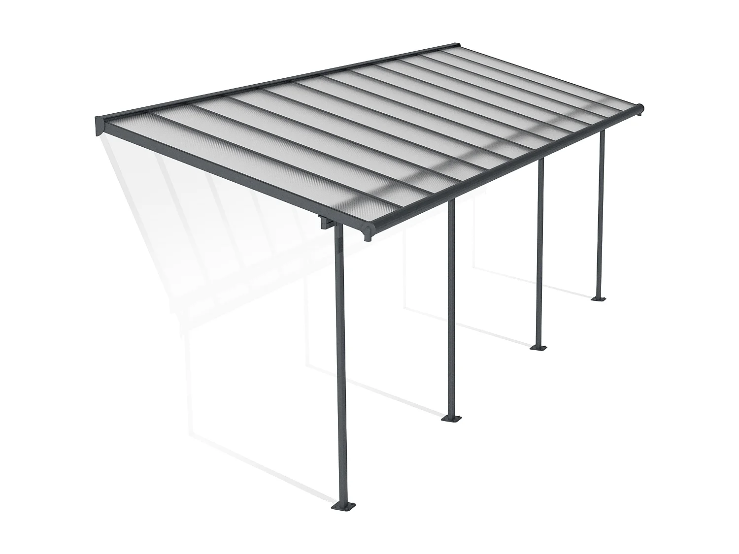 Canopia Sierra Aluminium Terrasoverkapping  2.2X6.7 m  Donkergrijs