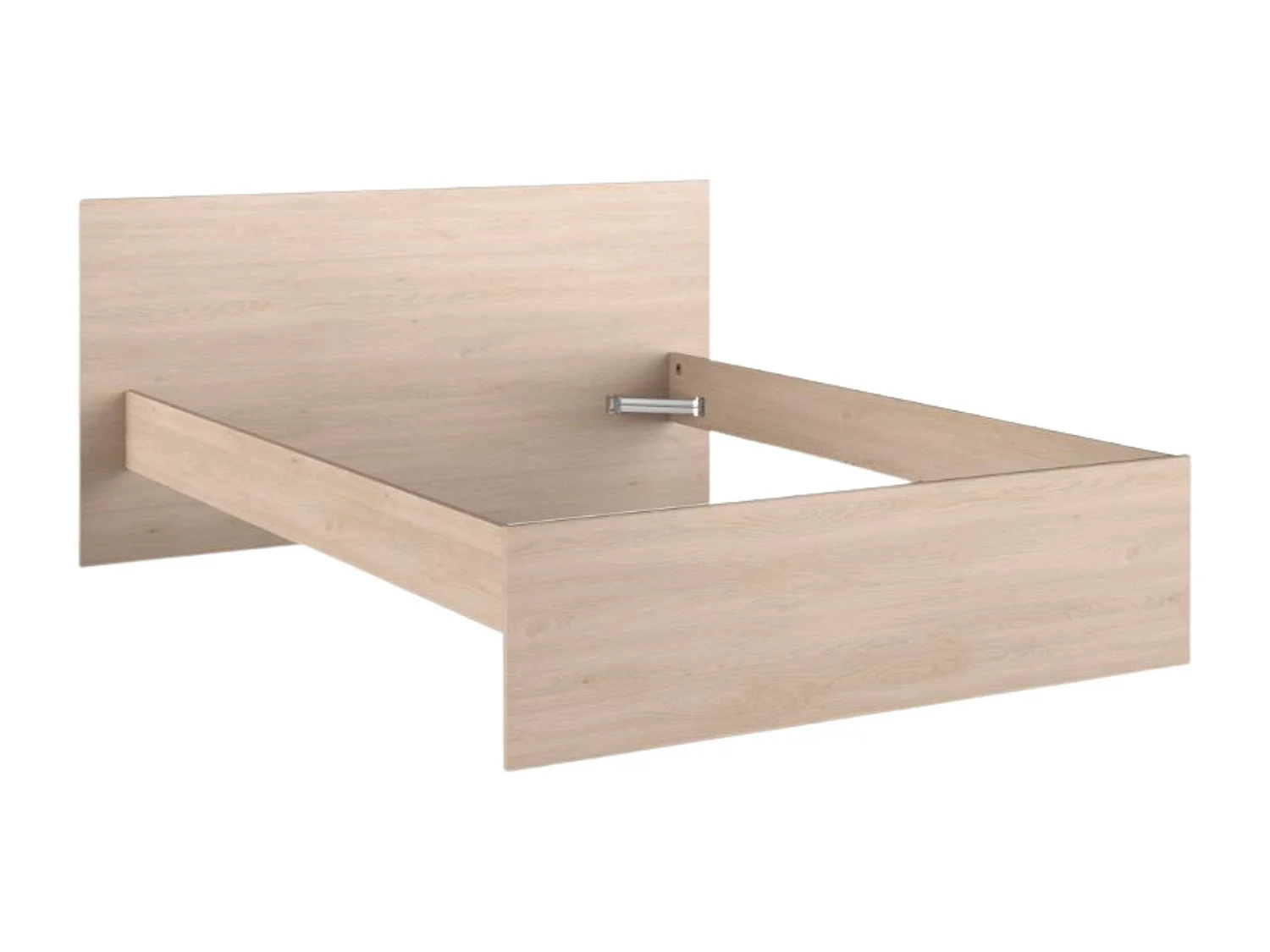 Conjunto de quarto Brooklyn em carvalho e preto texturizado: cama com gavetas + closet