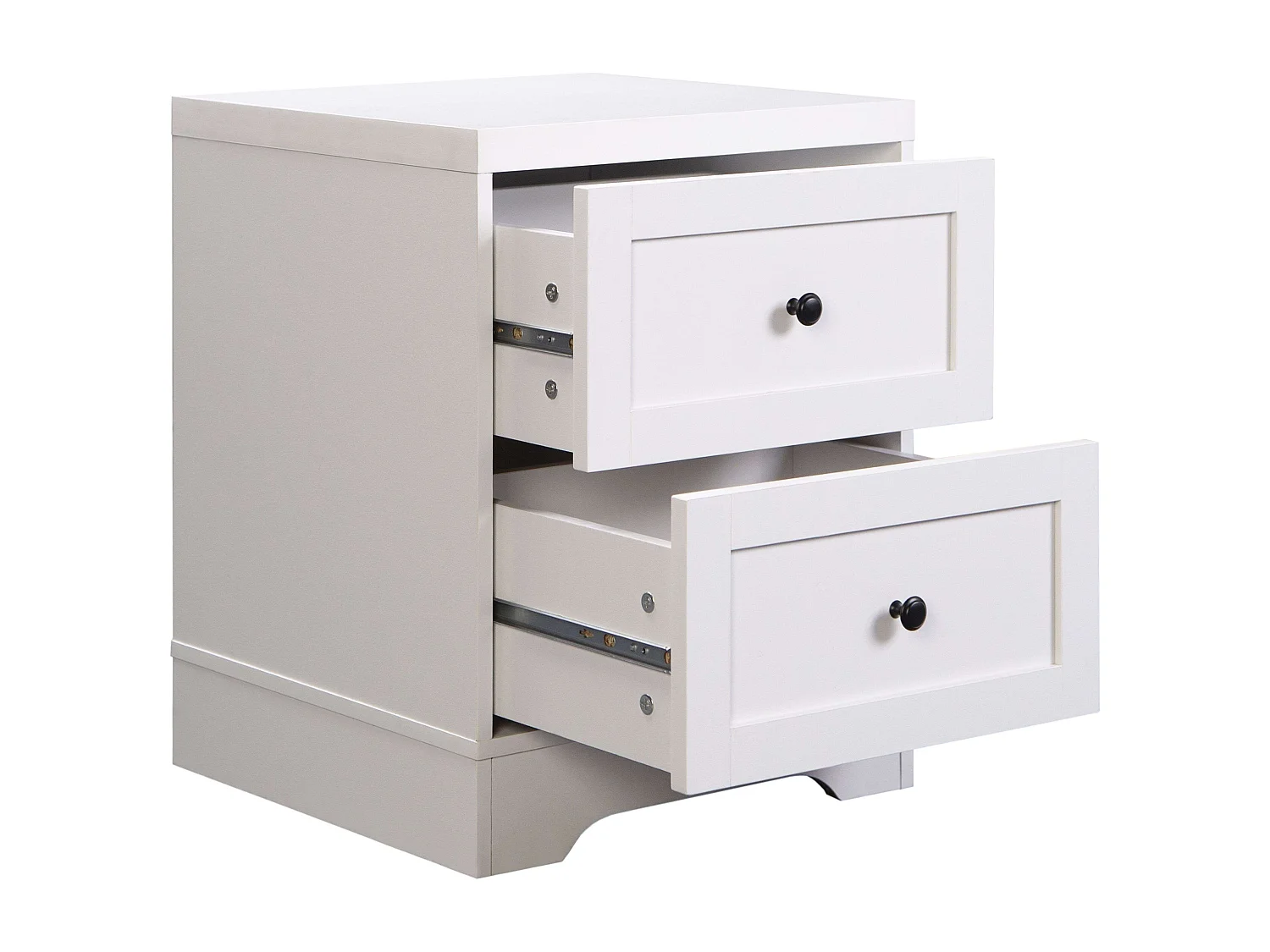 Conjunto de quarto branco e cinza: cabeceira Bursa + aparador Ottavia + 2 mesas de cabeceira Ottavia
