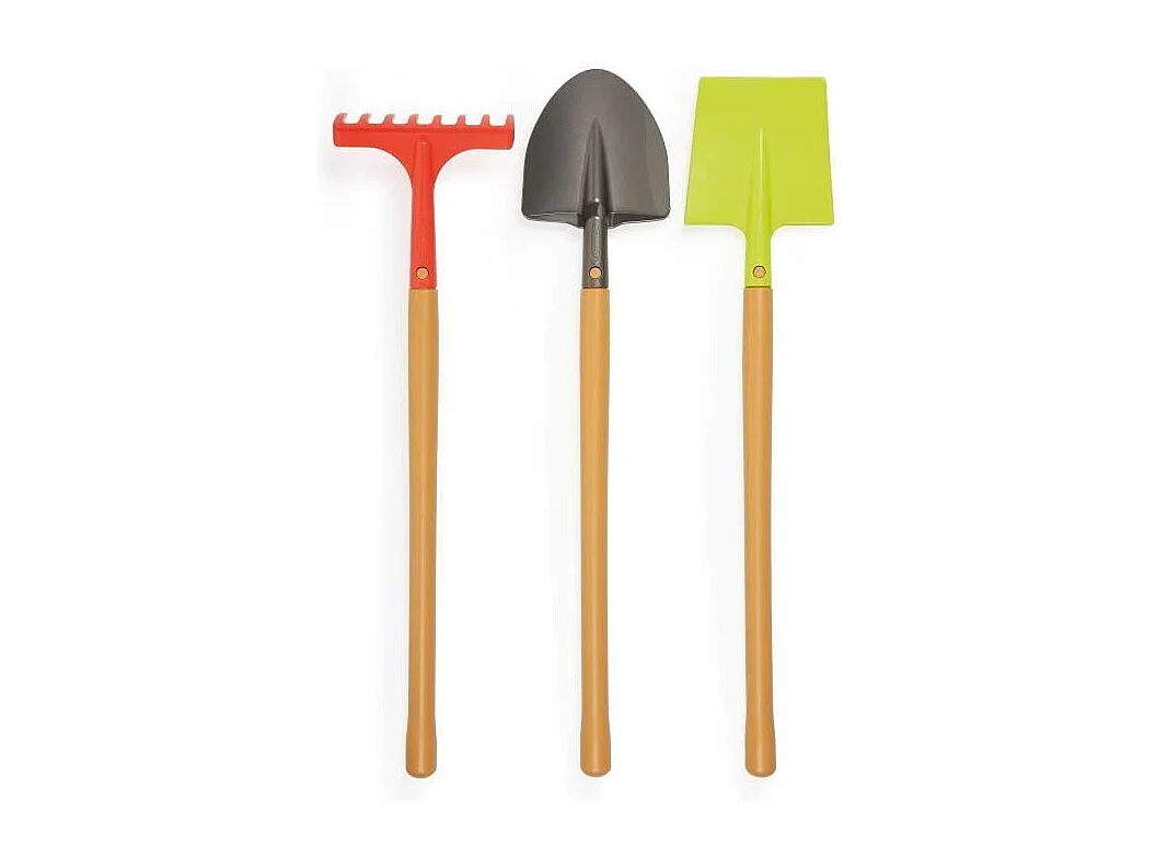 Set de Herramientas de Jardín para Niños Ecoiffier - 3 Herramientas Grandes de 70 cm - Fabricado en Francia