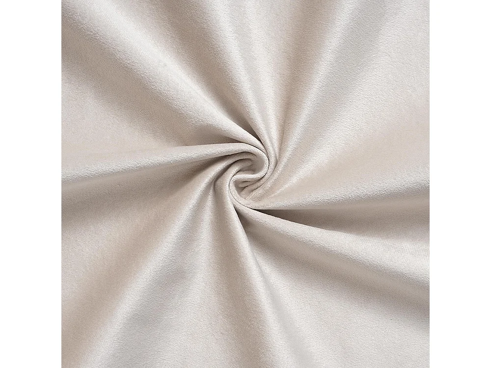 Cama de adulto 180 × 200 cm, com base, cabeceira e amplo espaço de arrumação, em veludo, cor creme