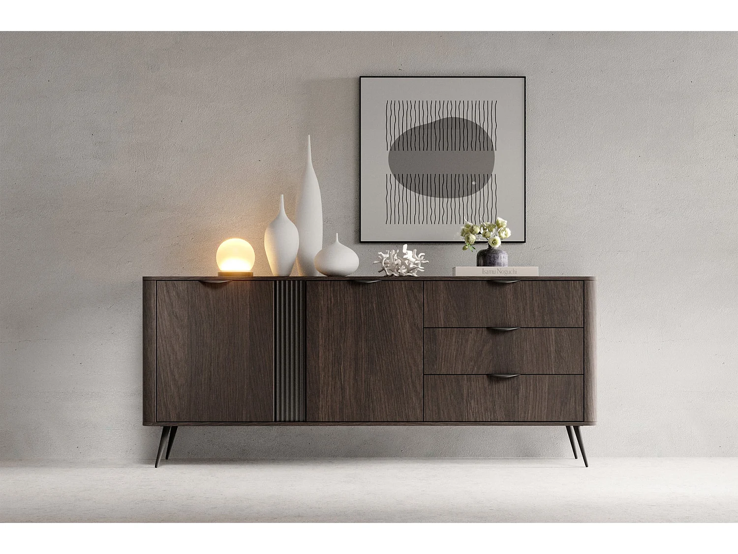 Sideboard 2-türig, Dunin-Eiche, 195 cm - VERIS