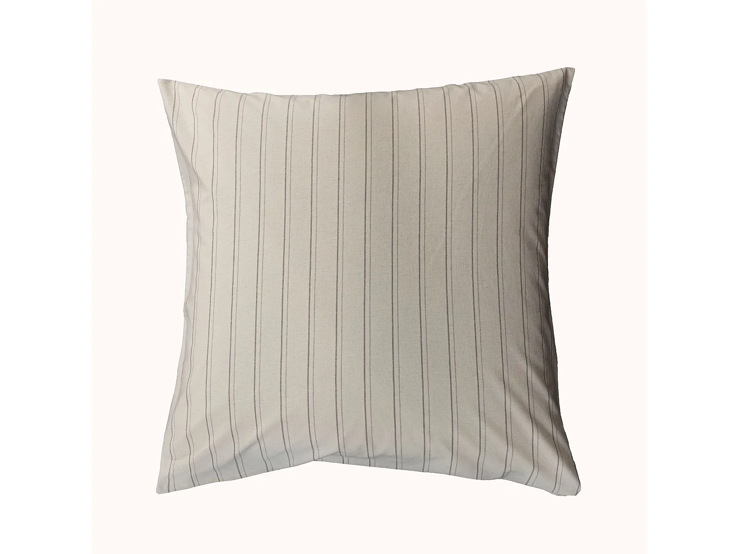 Parure de lit 240x220  coton rayure blanc Terre de Nuit Alba - Alba