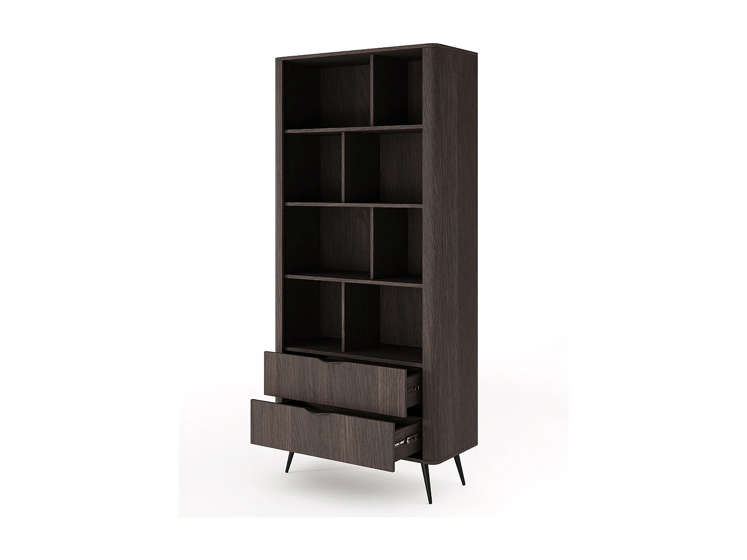 Standregal mit 2 Schubladen - Dunin-Eiche - 88 cm - VERIS