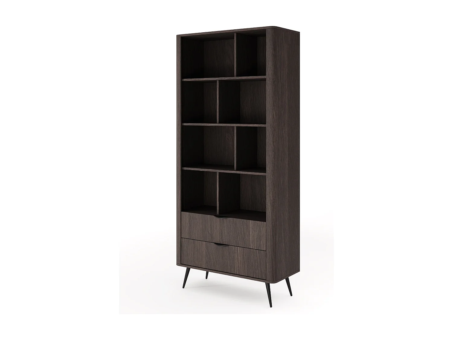 Standregal mit 2 Schubladen - Dunin-Eiche - 88 cm - VERIS