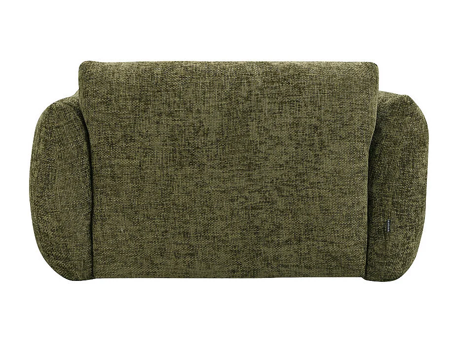 Bocca - Fauteuil en tissu à dossier capitonné - Vert olive