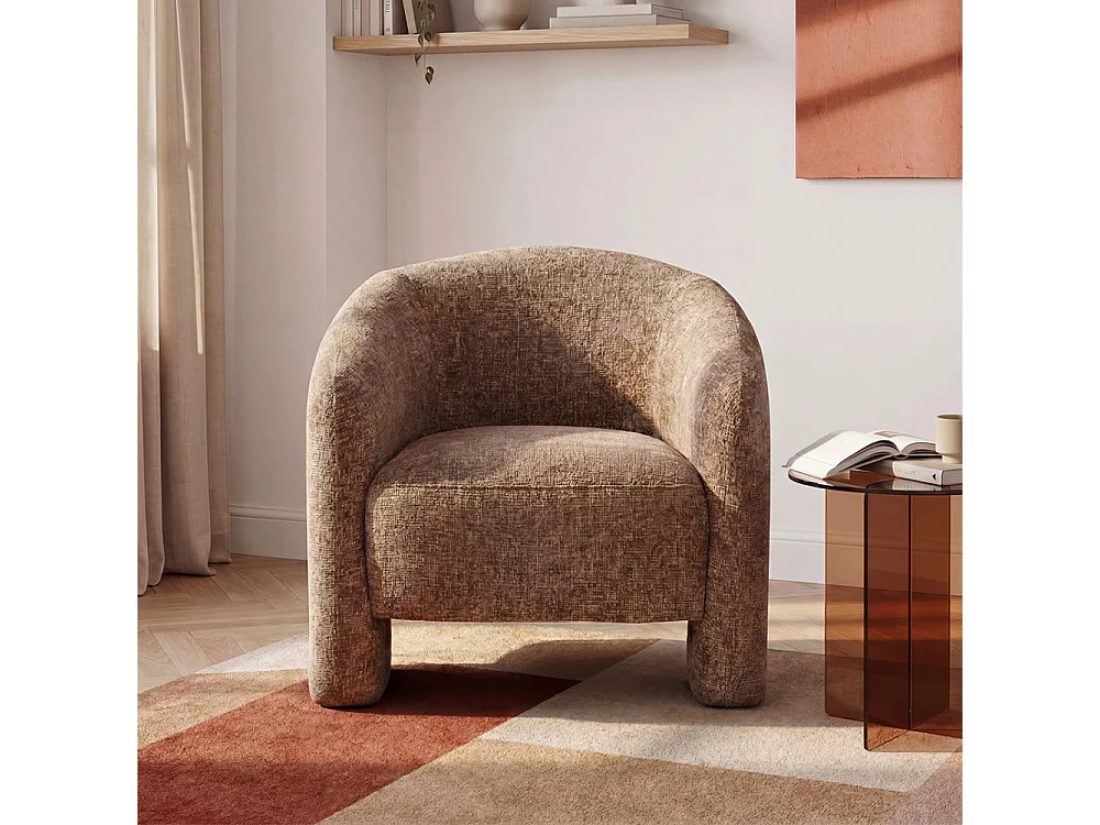 Topaz - Fauteuil en tissu - Bronze