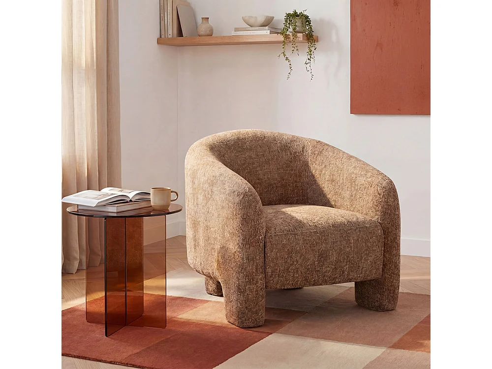Topaz - Fauteuil en tissu - Bronze