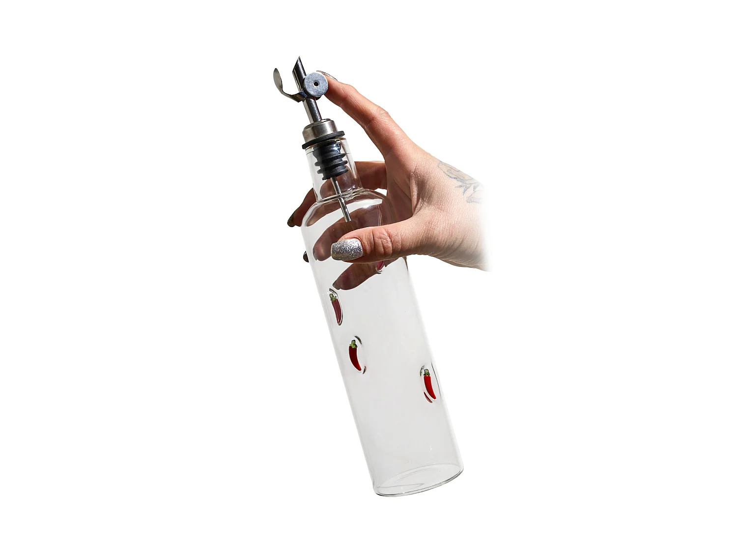 Huilier Avec Bec Verseur "Piment" 50cl Transparent
