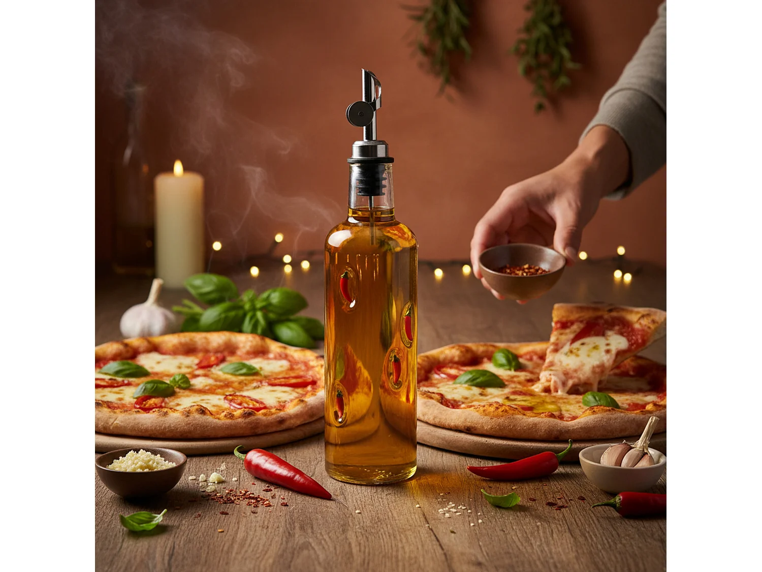 Huilier Avec Bec Verseur "Piment" 50cl Transparent