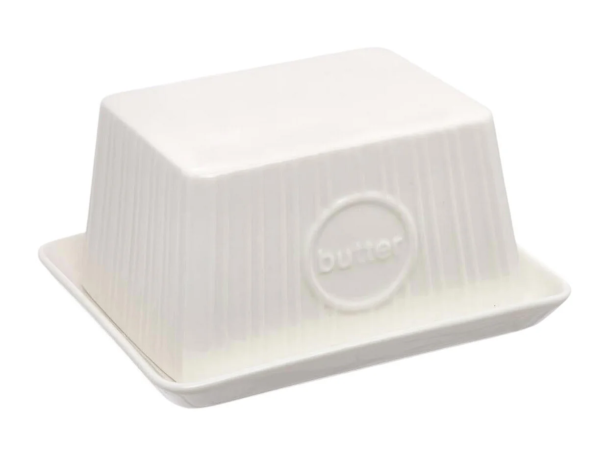 Beurrier en Céramique "Monty" 15cm Blanc
