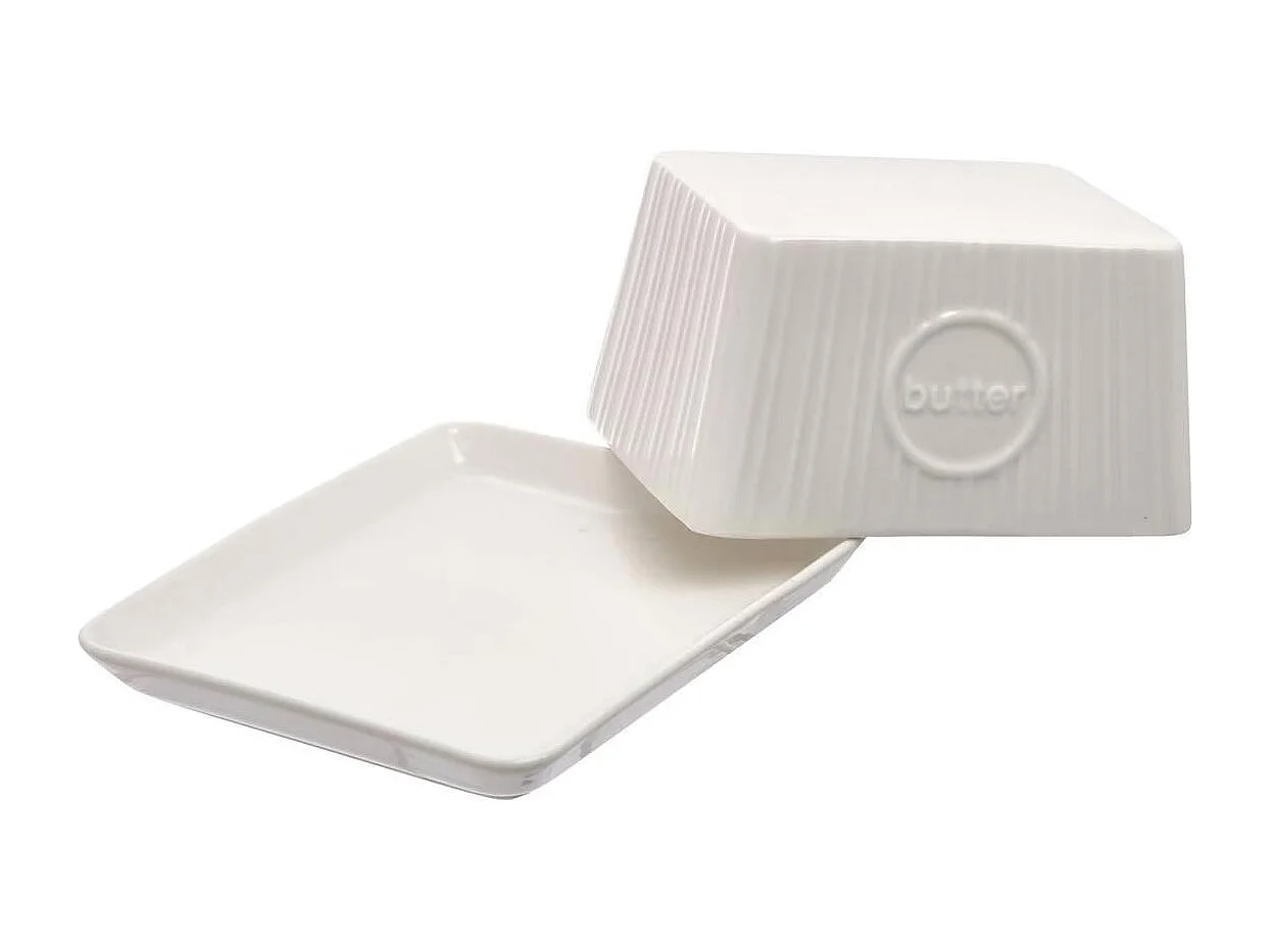Beurrier en Céramique "Monty" 15cm Blanc