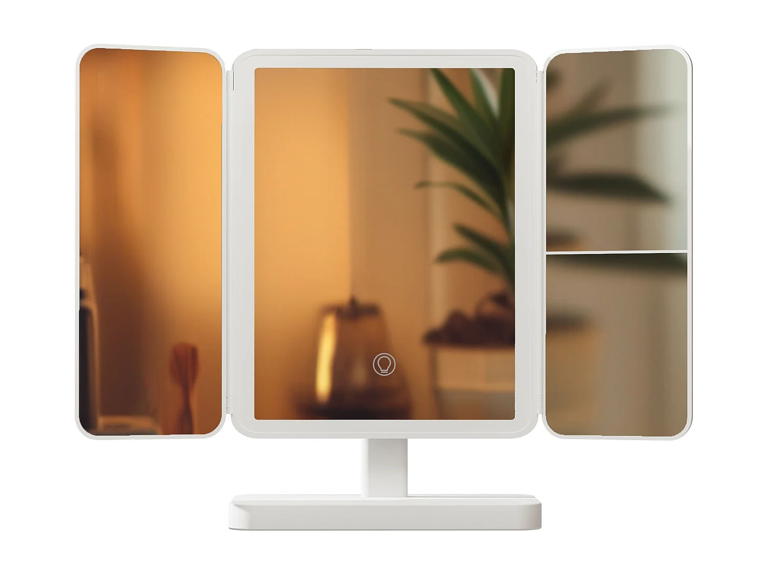 Miroir Led de Maquillage - Plastique - Blanc - Otley