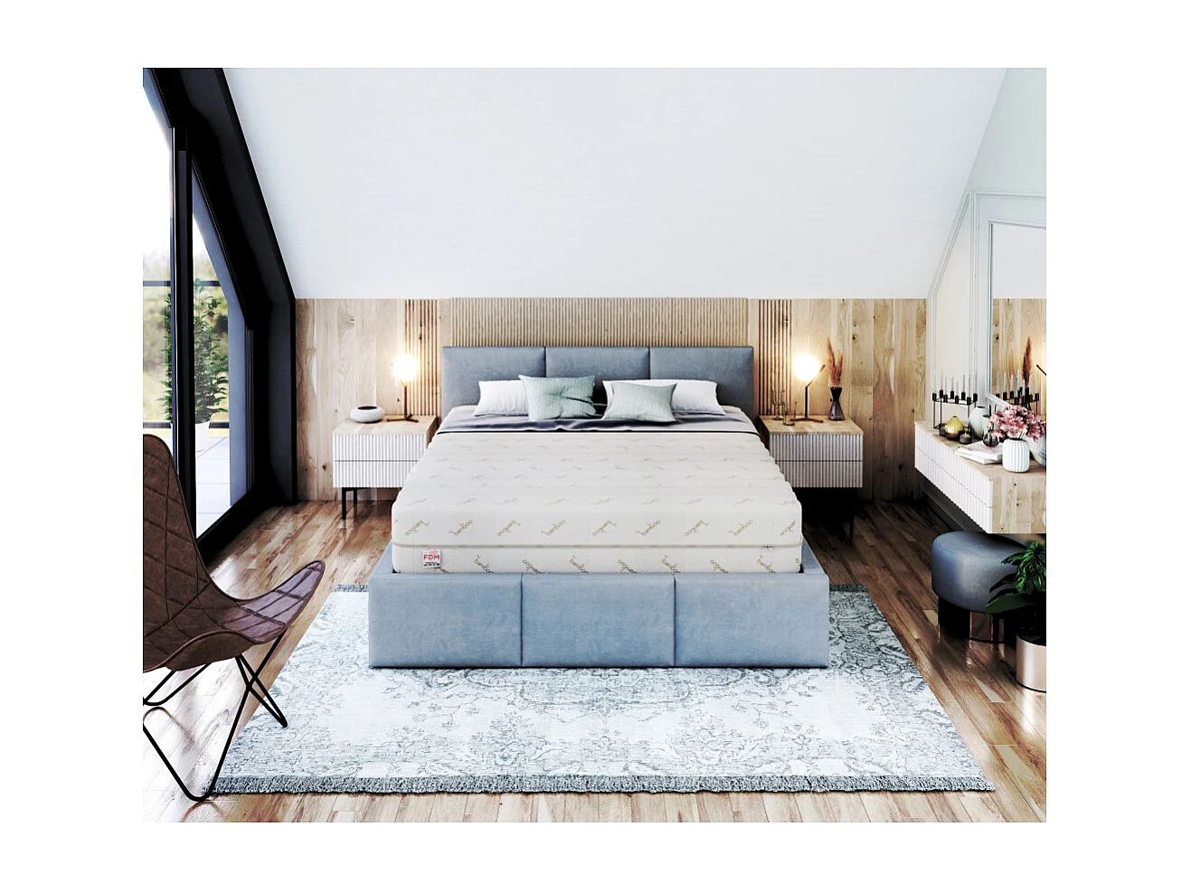 Matelas SAVONA - Mémoire de Forme - Latex -  Epaisseur 22 cm  160 x 200 cm cm