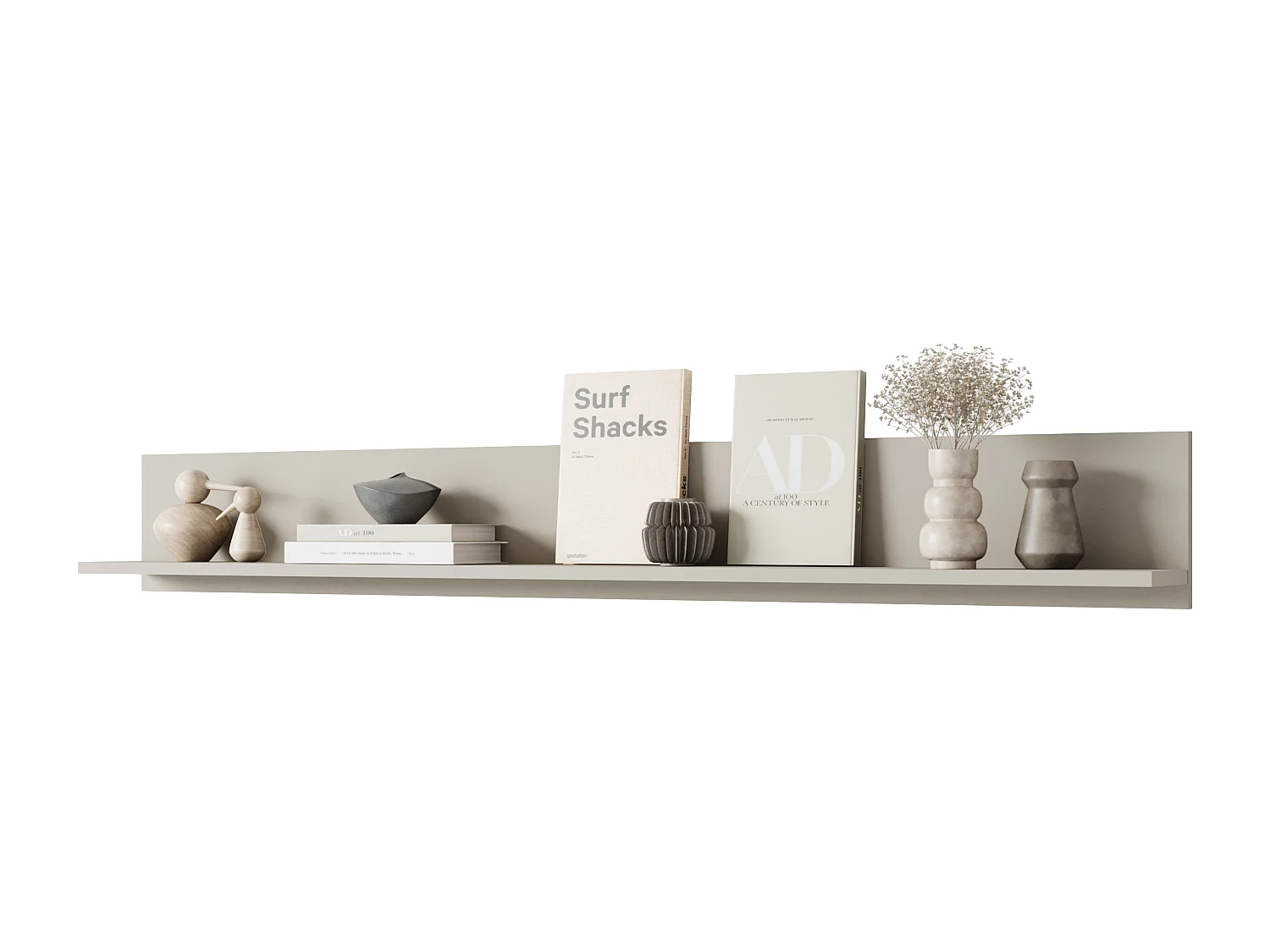 Moderne Beige Cashmere Wandregal - Minimalistisches Design für Wohnzimmer, Schlafzimmer, Büro