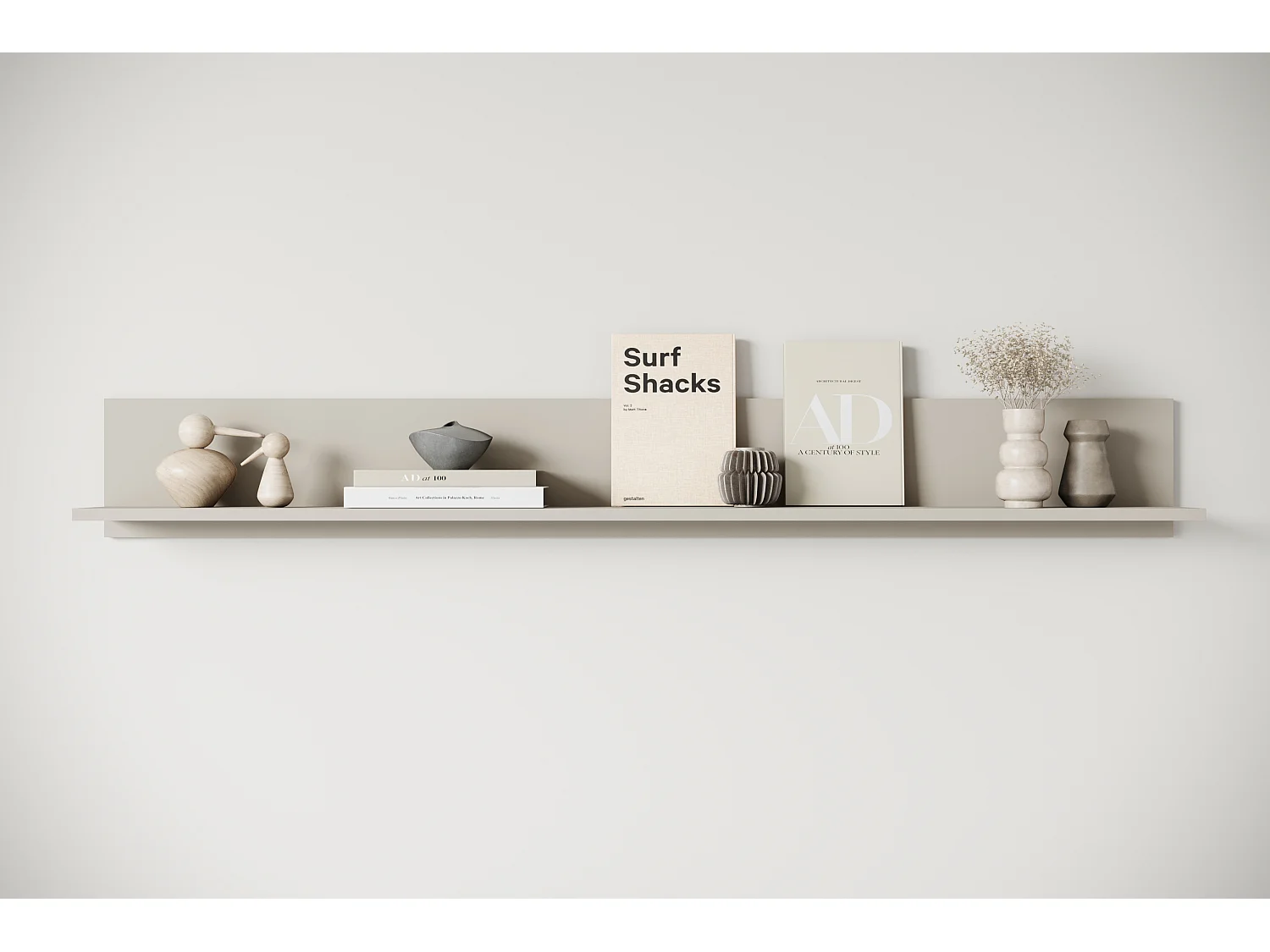 Moderne Beige Cashmere Wandregal - Minimalistisches Design für Wohnzimmer, Schlafzimmer, Büro