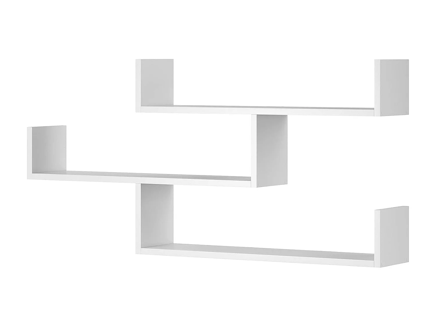 TRIO 03 wall shelf, wall-mounted shelf, floating shelf, wide shelf, white color