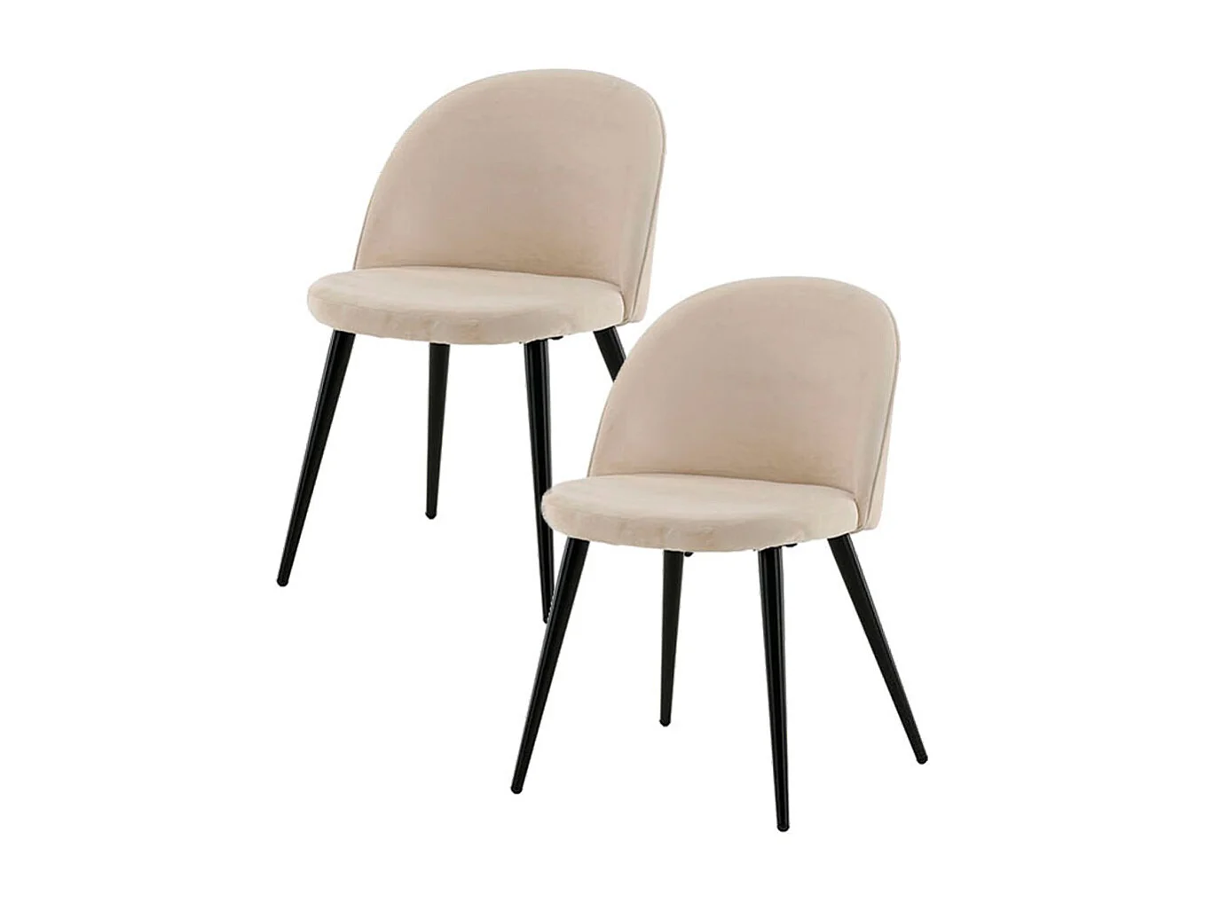 Tokyo ensemble de table à manger table à manger naturel, 6 chaises en velours beige.