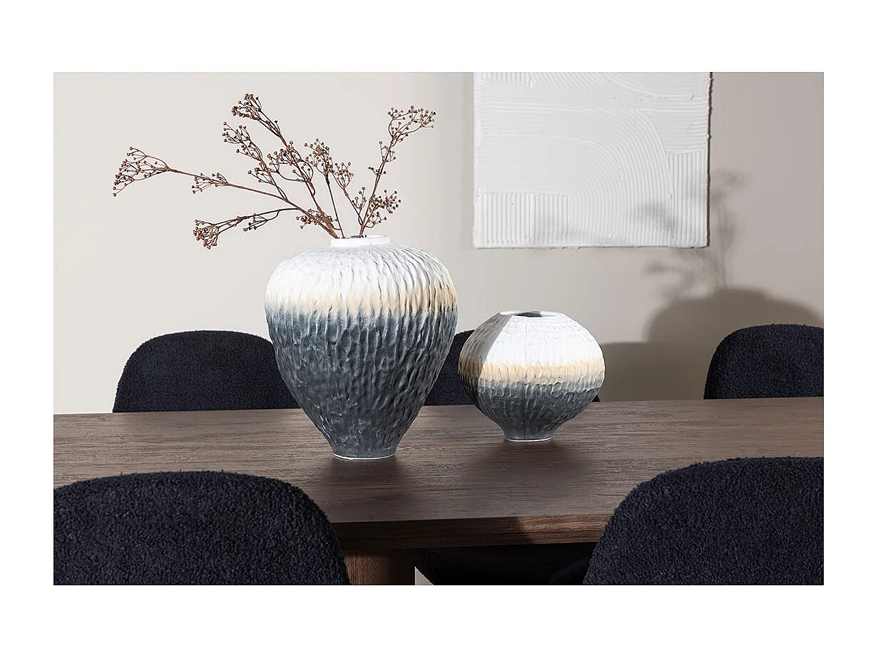 Olivia ensemble pour salle à manger table 100x210cm et 6 chaises teddy mocca.