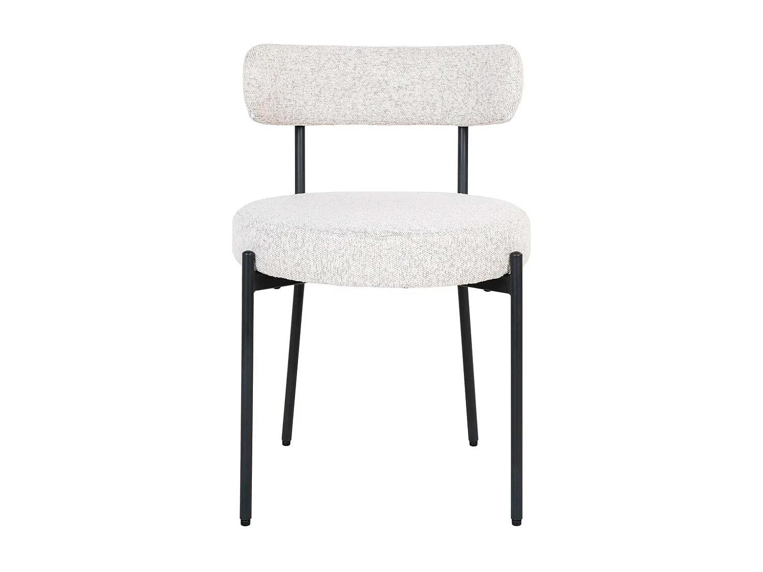 Tokyo ensemble pour salle à manger table à manger avec 2 rallonges Ø120x120-160-200 cm smoked et 6 chaises bouclé blanc.