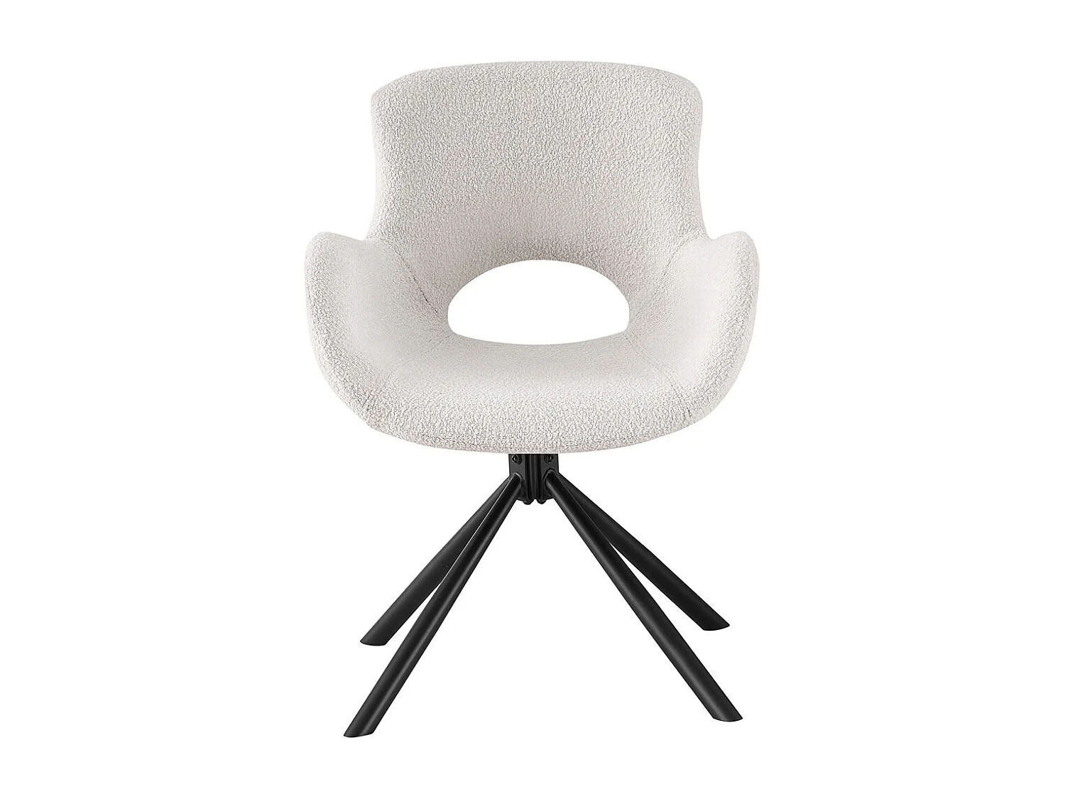 Boavista ensemble pour salle à manger table de salle à manger Ø120cm marron foncé et 4 Amorim chaise offwhite.