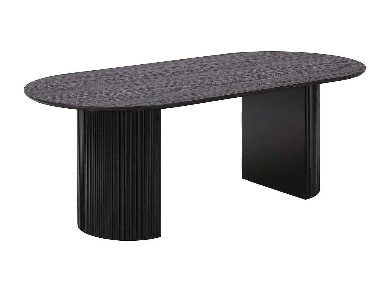Kyoto ensemble de table à manger table à manger brun foncé, 6 chaises en velours beige.