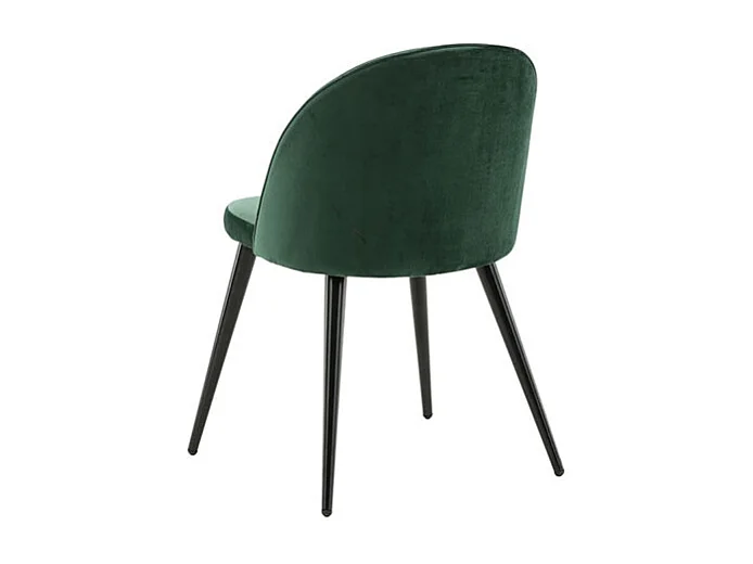 Tokyo ensemble de table à manger table à manger noir, 6 chaises en velours vert.