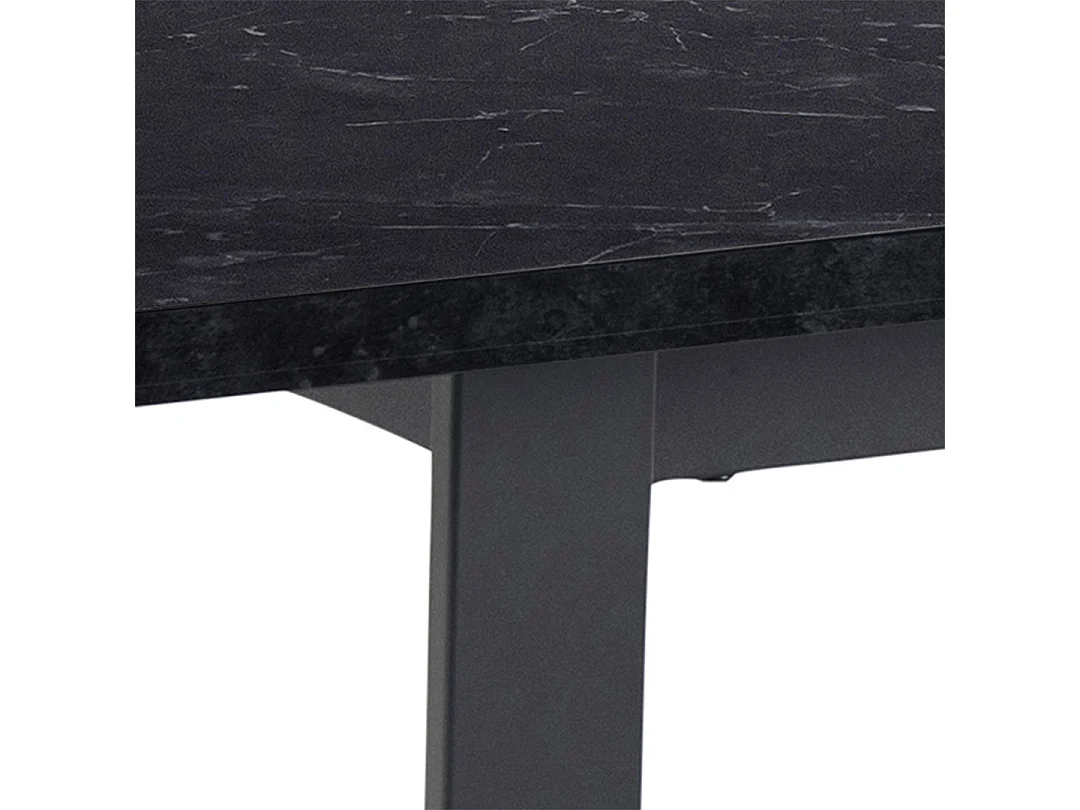 Tilst Essgruppe Tisch schwarz Marmor Print 90x160 4 Stühlen Velour grün.