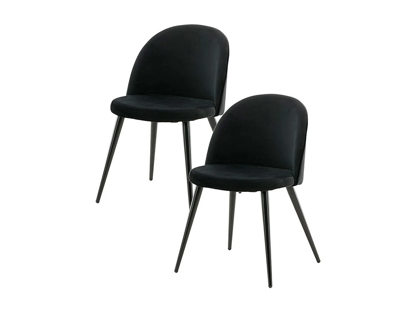 Tokyo ensemble de table à manger table à manger naturel, 6 chaises en velours noir.