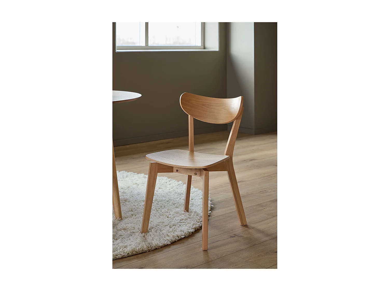 Roxby ensemble pour salle à manger table et 4 chaises naturel, chêne.
