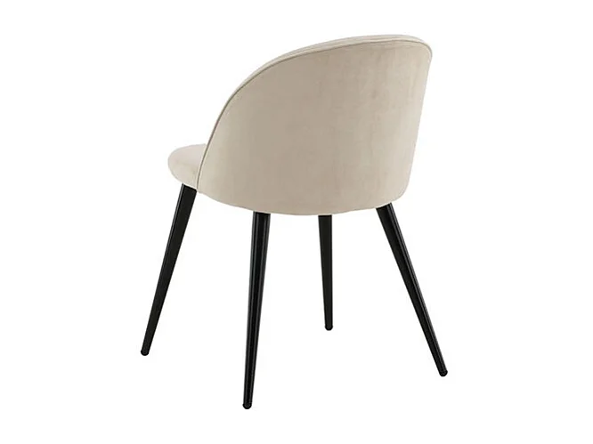Tokyo ensemble de table à manger table à manger smoked, 6 chaises en velours beige.