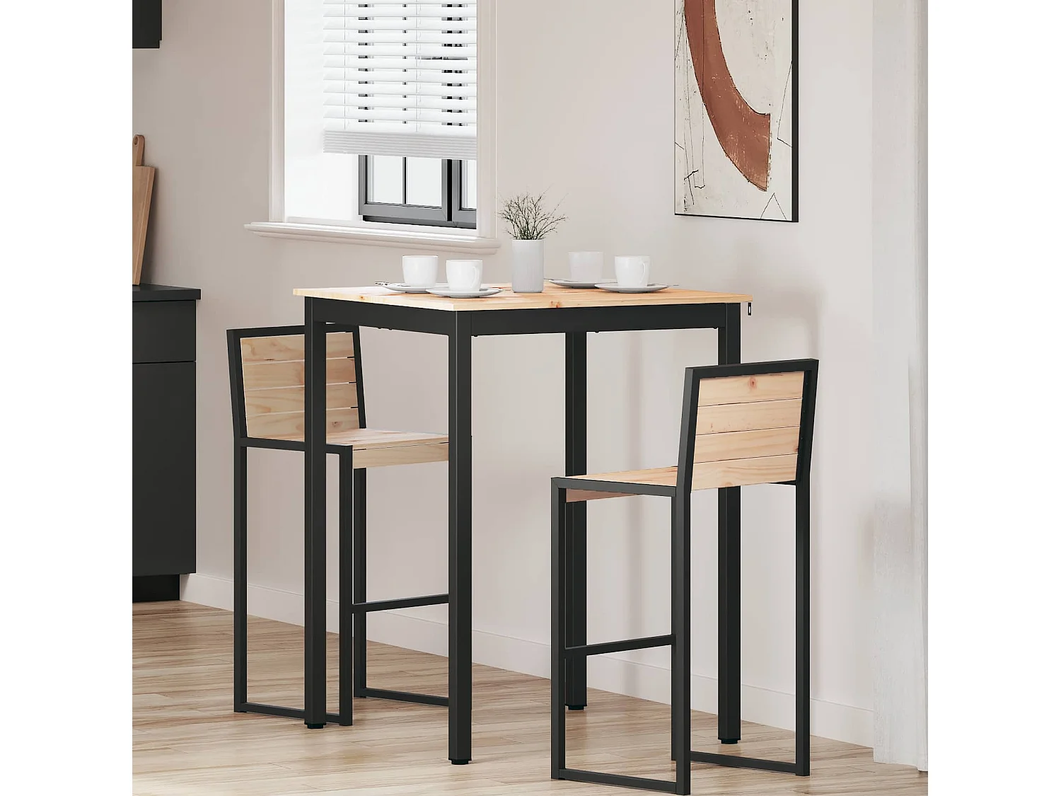 Table de bar Naturel 80 x 80 x 105 cm Bois de pin massif
