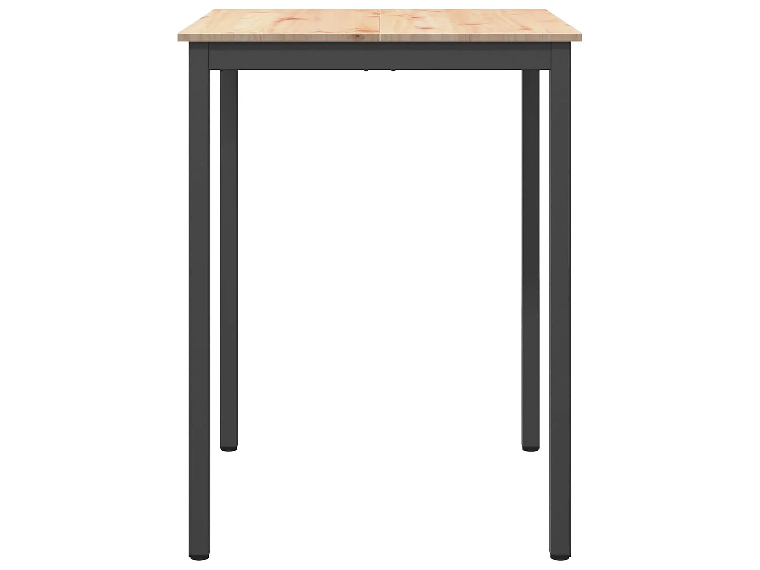 Table de bar carrée 80 x 80 x 105 cm en bois de pin massif naturel