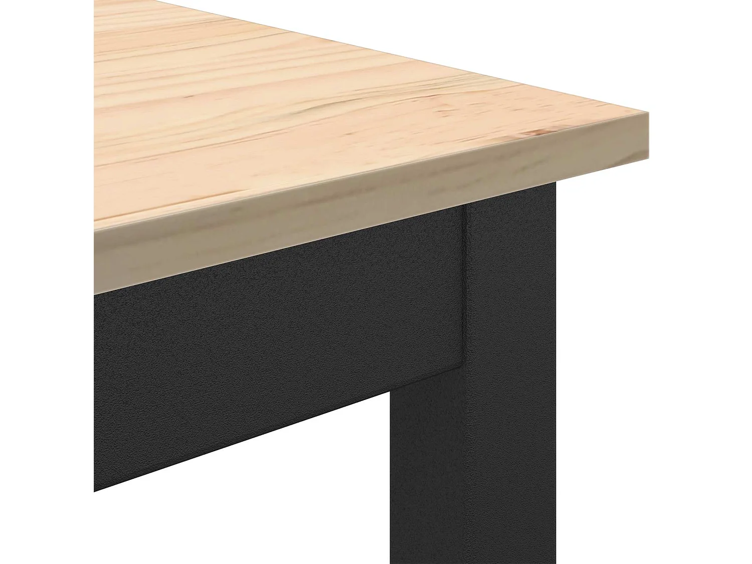 Table de bar carrée 80 x 80 x 105 cm en bois de pin massif naturel